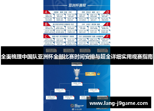 全面梳理中国队亚洲杯全部比赛时间安排与超全详细实用观赛指南